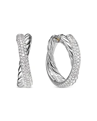David Yurman Crossover Hoop Earrings