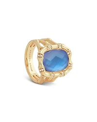 Bamboo Stone Statement Ring 18K Gold Plated