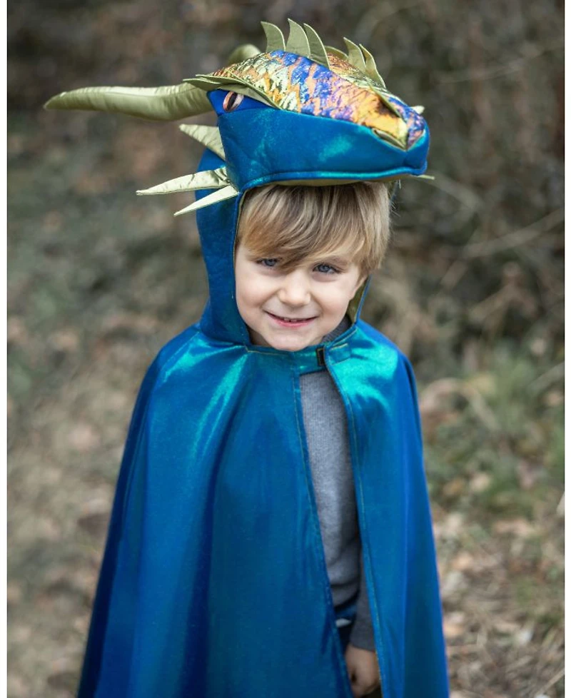 Emerald The Metallic Dragon Cape - Ages 3-6 Years