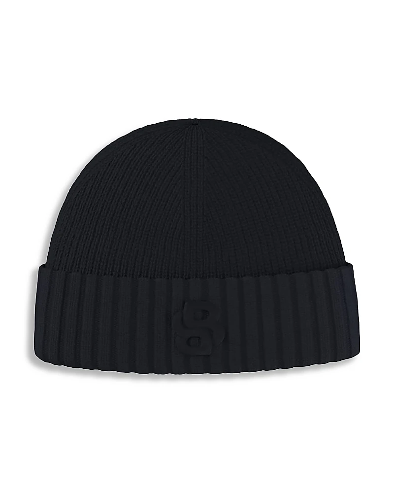 Boss Hugo Boss Edo Wool Blend Ribbed Knit Beanie