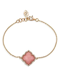Piranesi 18K Rose Gold Capri Fiore Bracelet with Pink Opal and Diamonds
