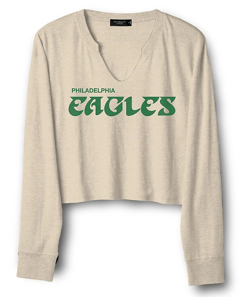 Junk Food Clothing Women's Nfl Philadelphia Eagles Sunday Cropped Thermal