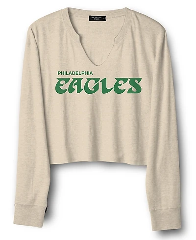 Junk Food Clothing Women's Nfl Philadelphia Eagles Sunday Cropped Thermal