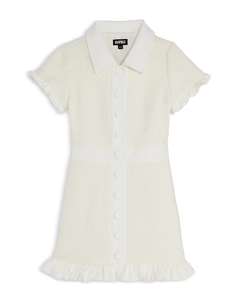 KatieJnyc Girls' Cordelia Boucle Dress - Big Kid