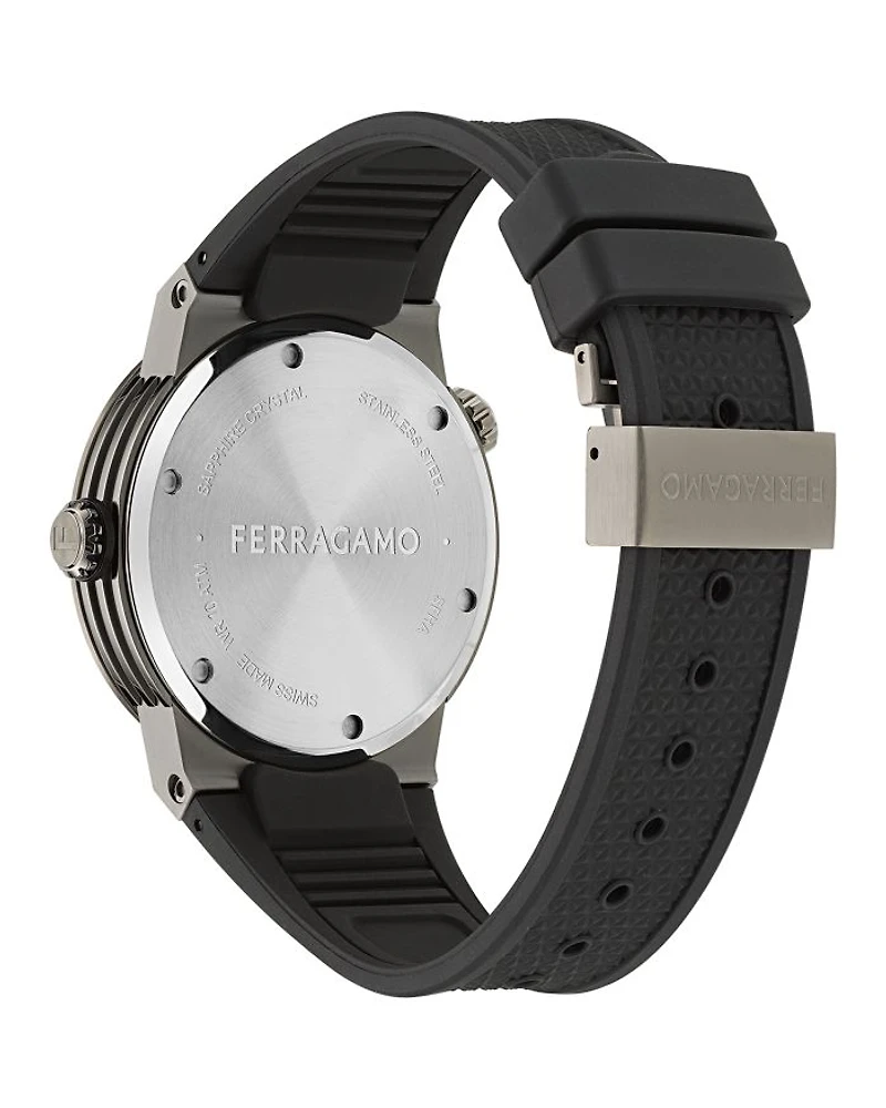 F-80 GMT Worldtime Silicone Watch, 43mm