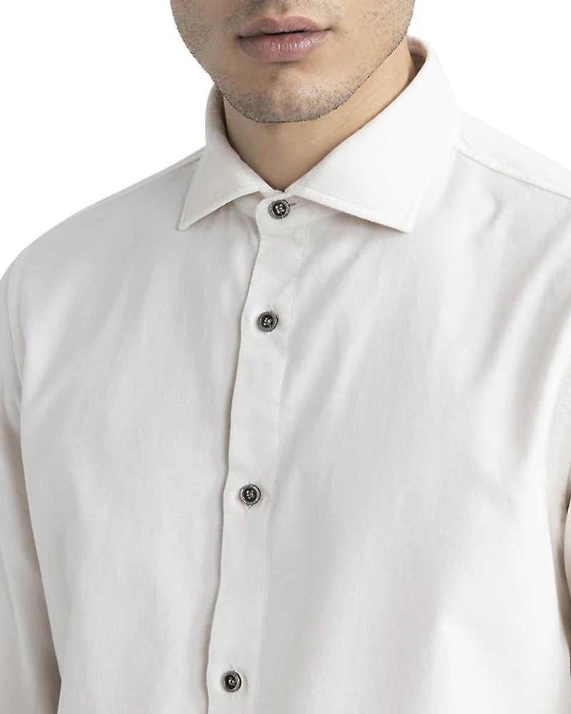 Garment Dyed Corduroy Button Front Shirt