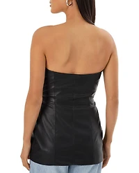 Avani Faux Leather Top