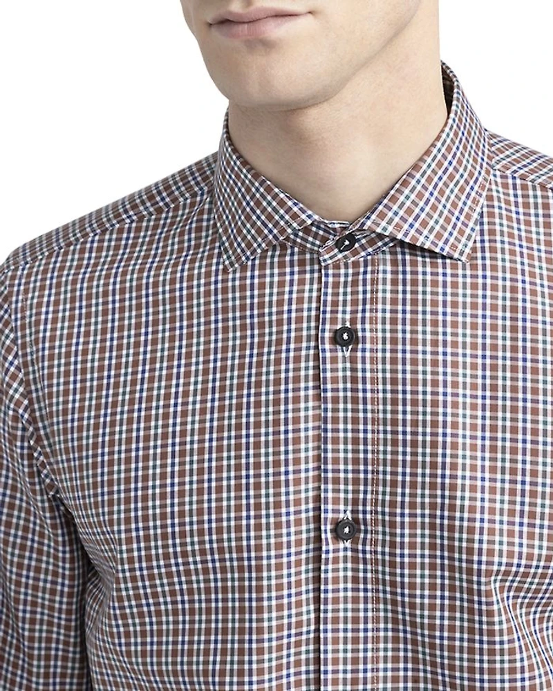 Printed Twill Button Front Shirt