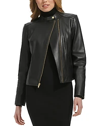 Cole Haan Racer Leather Jacket