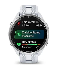 Garmin Forerunner 965 Watch, Whitestone/Powder Gray