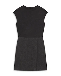 Tweed Wrap Mini Dress