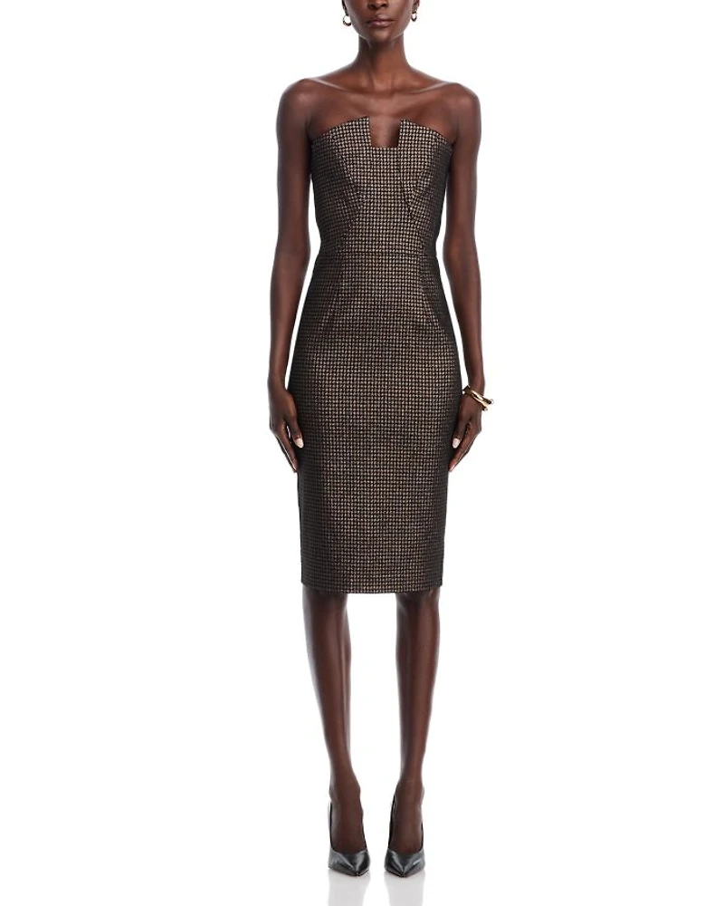 Lena Notch Neck Sheath Dress