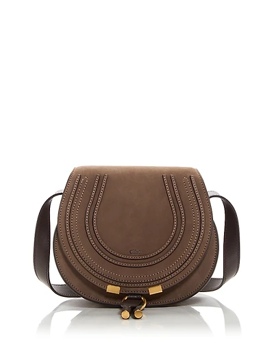 Chloe Marcie Small Suede Saddle Bag