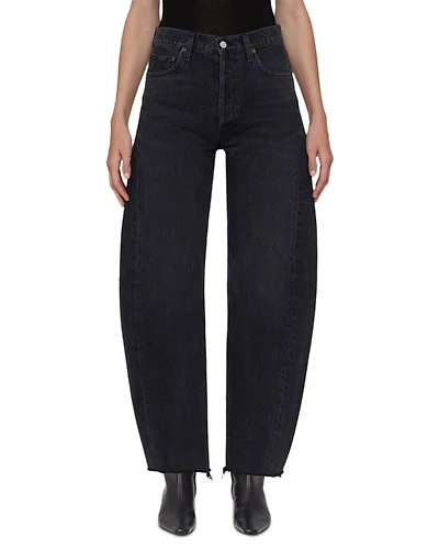 Luna High Rise Pieced Taper Jeans Possess
