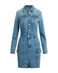 Reconstructed Denim Shirt Dress