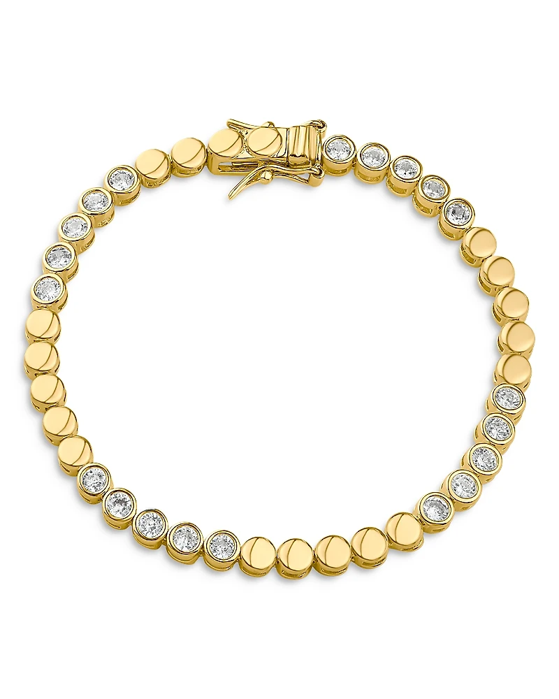 Kenneth Jay Lane Bezel Cubic Zirconia Station Bracelet