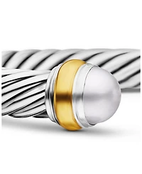 Cable Classics Bracelet with Gemstones, 14K Yellow Gold & Sterling Silver, 7mm