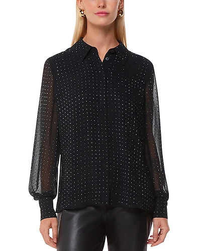 Whistles Hot Fix Sheer Shirt