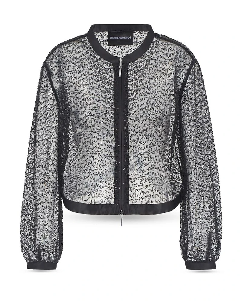 Sheer Sequin Jacket
