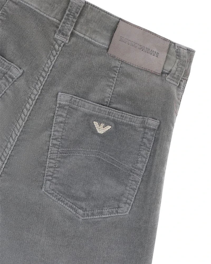 Velvet Wide Leg Jeans Grey