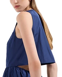 Taffeta Cutout Maxi Dress