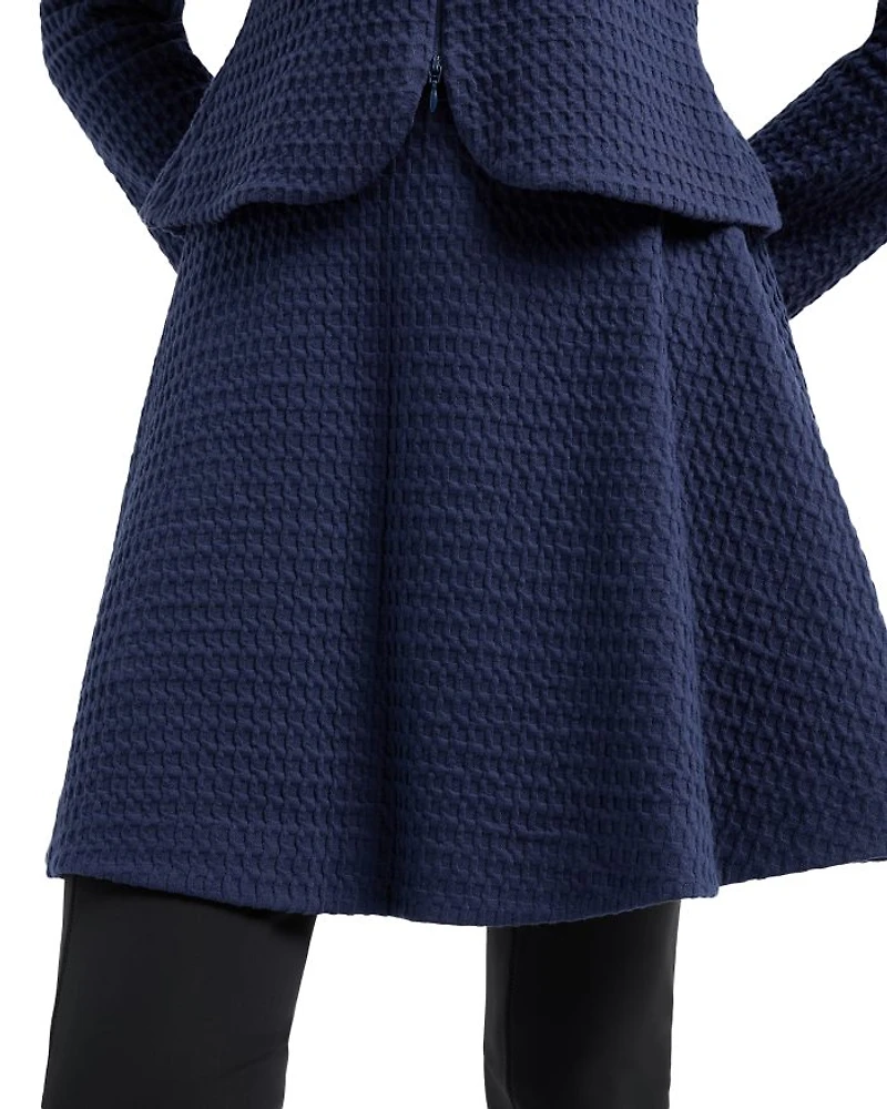 Waffle Effect Knit Flared Skirt