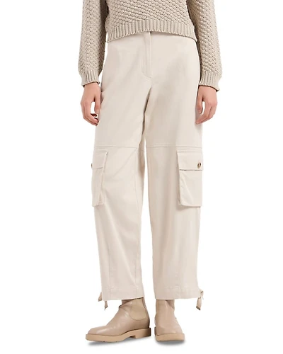 Stretch Cotton Gabardine Trousers with Carpenter Pockets