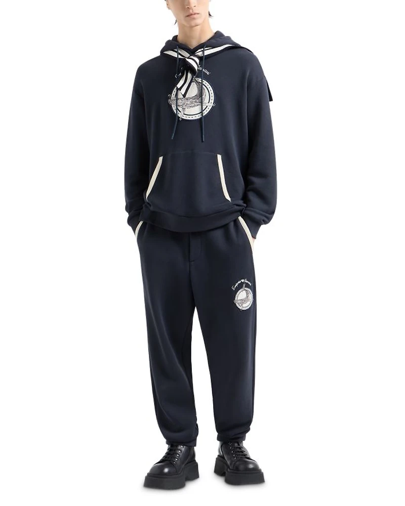 Cotton Twill Whale Patch Regular Fit Joggers