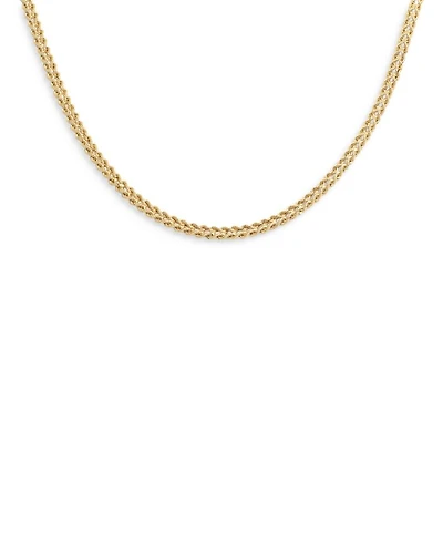 14K Yellow Gold Cuore Rope Link Collar Necklace, 18"