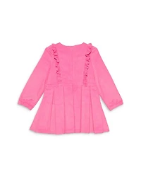 Girls' Long Sleeve Ruffle Dress Pink Corduroy - Little Kid