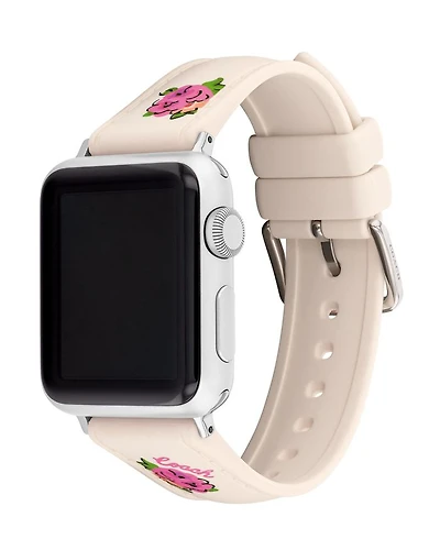 Apple Watch® Chalk Floral Print Silicone Strap, 38/40/41mm