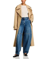 High Rise Barrel Jeans Indigo