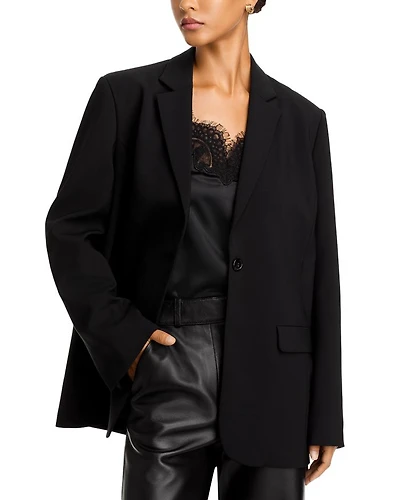 Wool Blend Boxy Blazer