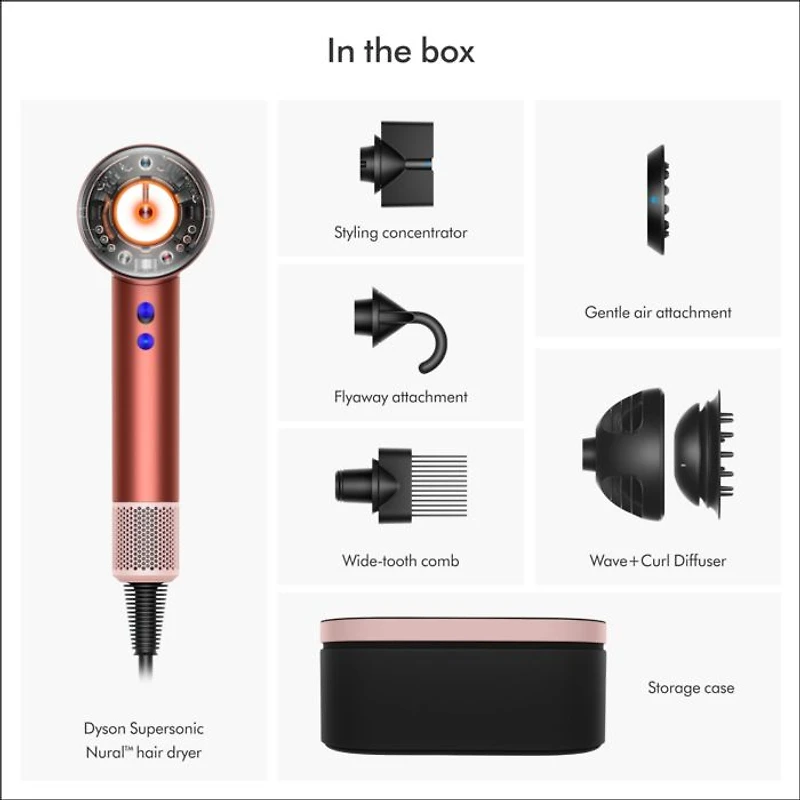 Special Edition Supersonic Nural™ Hair Dryer | Strawberry Bronze/Blush Pink