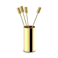 Striations Cocktail Picks Holder, Set of 4
