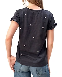 Heart Embroidered Tee