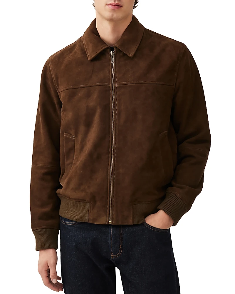 Rodd & Gunn Redvale Zip Front Suede Jacket