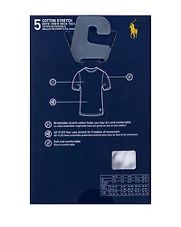 Boys' Crewneck Undershirts, 5 Pack - Big Kid
