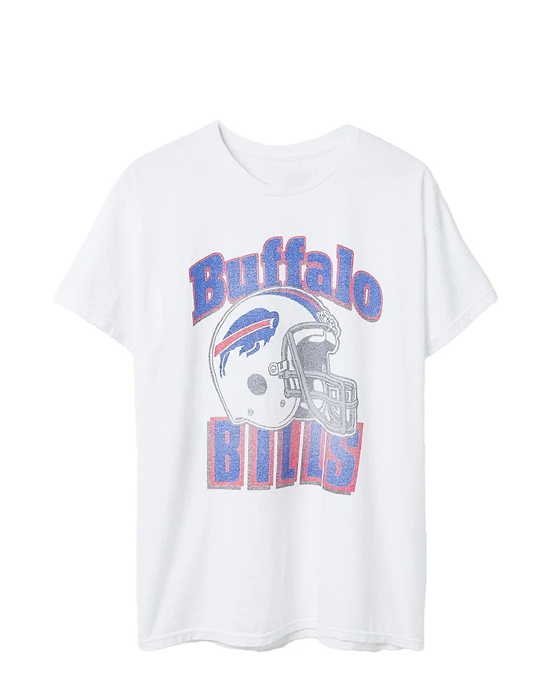 Junk Food Clothing Unisex Nfl Buffalo Bills Throwback Helmet Flea Market Tee