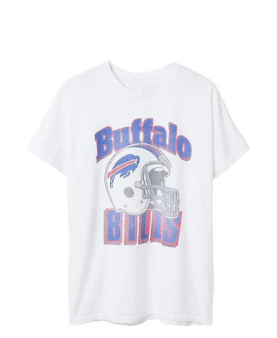 Junk Food Clothing Unisex Nfl Buffalo Bills Throwback Helmet Flea Market Tee