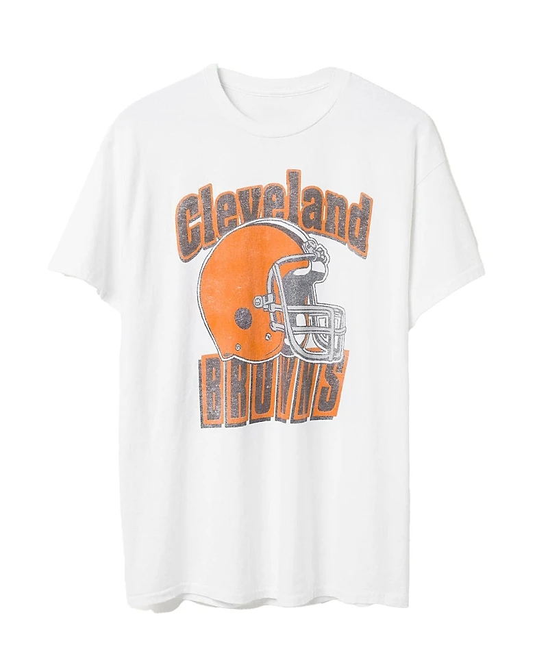 Junk Food Clothing Unisex Nfl Cleveland Browns Throwback Helmet Flea Market Tee