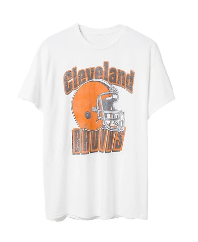 Junk Food Clothing Unisex Nfl Cleveland Browns Throwback Helmet Flea Market Tee
