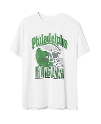Junk Food Clothing Unisex Nfl Philadelphia Eagles Throwback Helmet Flea Market Tee