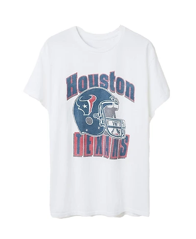 Junk Food Clothing Unisex Nfl Houston Texans Throwback Flea Market Tee