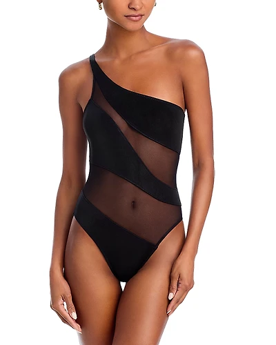 Norma Kamali Snake Mesh Mio One Piece Swimsuit