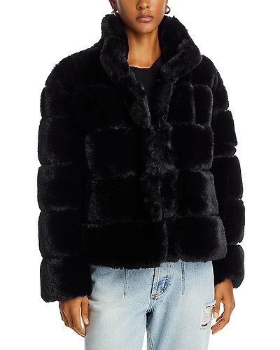 Aqua Eva Faux Fur Jacket - Exclusive