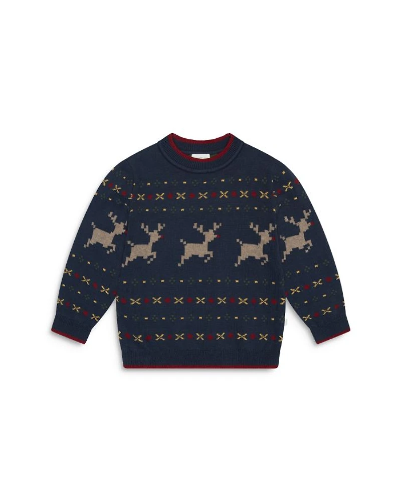 Unisex Reindeer Fair Isle Sweater - Baby