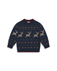 Mori Unisex Reindeer Fair Isle Sweater