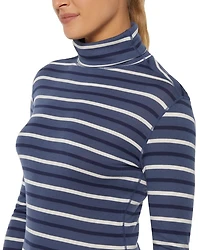 Striped Turtleneck Long Sleeve Tee