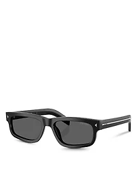 Prada Iconic Plaque Rectangle Sunglasses, 57mm